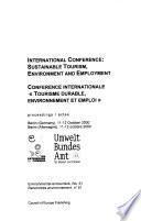 Conférence Internationale Tourisme Durable, Environnement Et Emploi