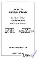Conférence Sur L'uniformisation Des Lois Au Canada