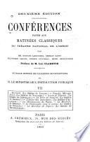Conférences faites aux matinées classiques du Théâtre National de l'Odéon