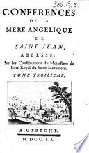 Conférences sur les constitutions du monastère de Port-Royal du Saint sacrement
