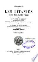Conférences sur les litanies de la Très Sainte Vierge