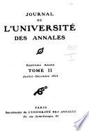 Conferencia. Les Annales. Journal de l'Universite des annales