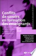 Conflits de savoirs en formation des enseignants