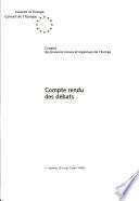 Congrès des pouvoirs locaux et régionaux de l'Europe Compte rendu des débats 1ère session (31 mai 3 juin 1994)