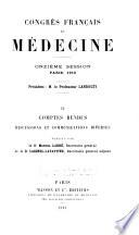 Congrès français de médecine. v.2, 1910