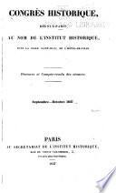 Congrès Historique Réuni À Paris