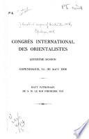 Congrès international des orientalistes, quinzième session ...