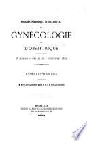 Congrès périodique international de gynécologie et d'obstétrique, 1re session -- Bruxelles -- septembre 1892