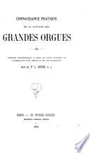 Connaissance pratique de la facture des grandes orgues
