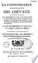 Connoissance parfaite des chevaux