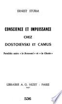 Conscience et impuissance chez Dostoievski et Camus