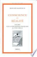 Conscience et réalité