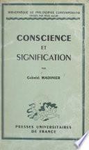 Conscience et signification