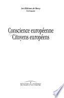 Conscience européenne, citoyens européens
