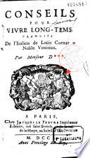 Conseils pour vivre longs-tems