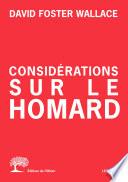 Considérations sur le homard