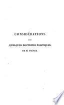 Considérations sur quelques doctrines politiques de m. Fiévée