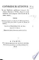 Considérations sur une épidémie aphtheuse (muguet des enfans) observée à Wilna ... 1813 ... Thèse, etc