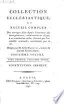 Constitution. Serment. Discours preliminaire