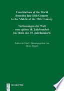 Constitutional documents of France, Corsica and Monaco 1789-1848