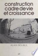 Construction cadre de vie et croissance
