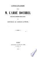 Consultation pour M. l'abbé Bourrel, curé doyen de Bapaume