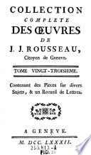 Contenant des pieces sur divers sujets, et un recueil de lettres