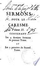 Contenant les 9 derniers sermons du premier tome et les 7 premiers su second tome