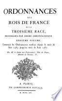 Contenant les Ordonnances rendues depuis le mois de Juin 1463 jusqu'au mois de Juin 1467
