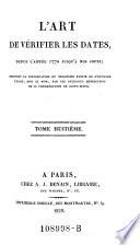 Continuation de l'Art de vérifier les dates