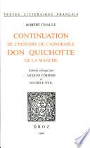 Continuation de l'histoire de l'admirable Don Quichotte de la Manche