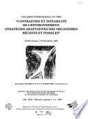 Contraintes et instabilité de l'environnement