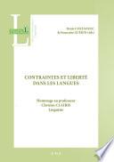 Contraintes et liberté dans les langues
