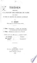 Contribution à l'étude des Apocynées