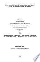 Contribution à l'invention d'une nouvelle esthétique au tournant du siècle