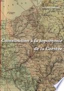 Contribution à la toponymie de la Corrèze