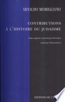 Contributions à l'histoire du judaïsme
