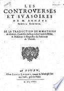 Controverses et suasoires