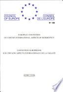 Convention Européenne Sur Certains Aspects Internationaux de la Faillite