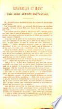 Conversion et mort d'un jeune artiste protestant