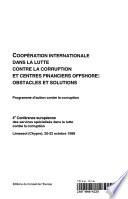 Coopération internationale dans la lutte contre la corruption et centres financiers offshore