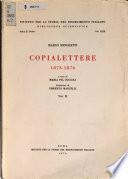 Copialettere 1873-1876