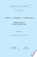 Coptica, Gnostica, Manichaica