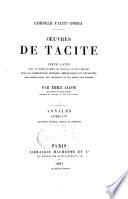 Cornelii Taciti Opera: Annales, livres I-VI