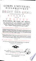 Corps universel diplomatique du droit des gens