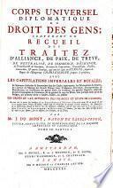 Corps Universel Diplomatique Du Droit Des Gens0