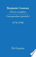 Correspondance 1774–1792
