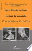Correspondance 1922-1958