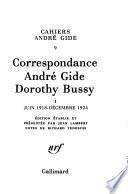 Correspondance André Gide--Dorothy Bussy
