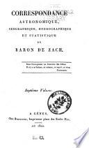 Correspondance astronomique, geographique, hydrographique et statistique